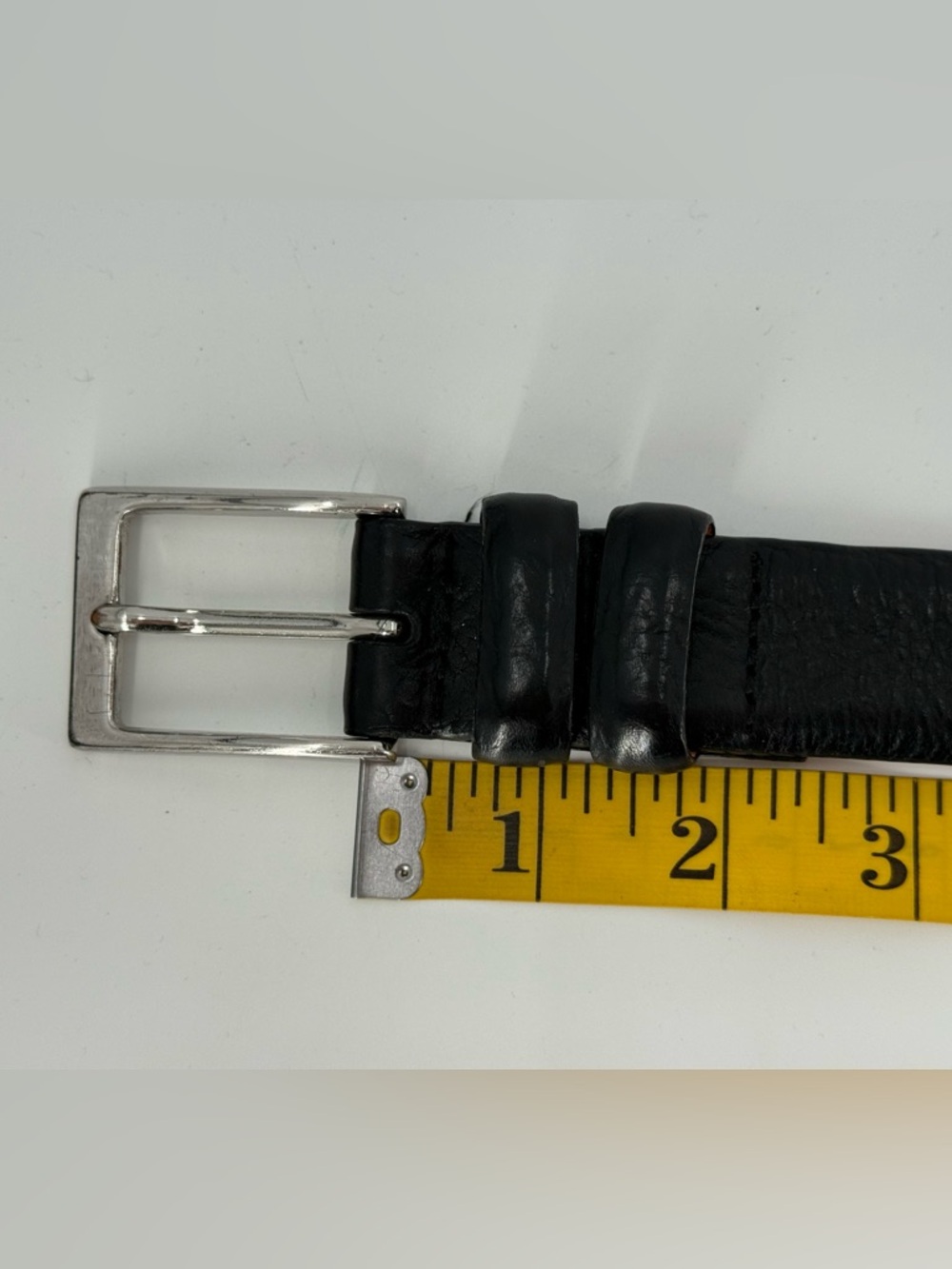 Lands’ End Black Leather Belt 38 - Picture 8 of 9
